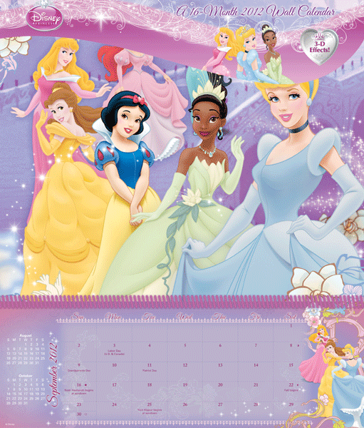 3D + Flip Lenticular licensed 16 Month Calendar with package wrap